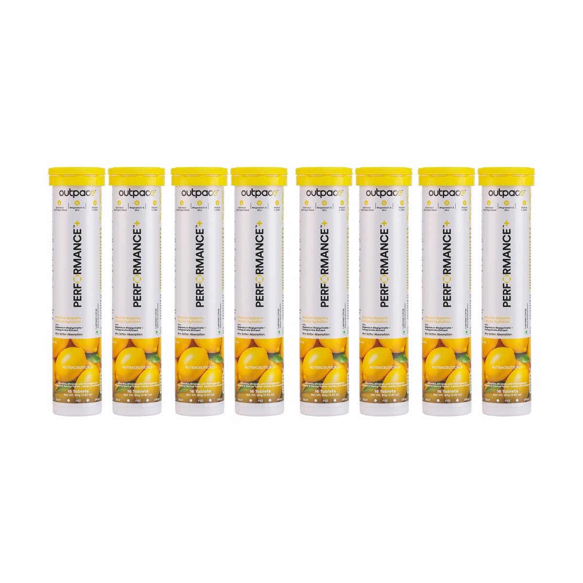 Performance+ Combo Pack — 8x Lemon Lime (8 Tubes) - Outpace