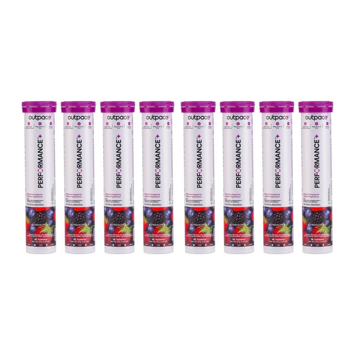 Performance+ Combo Pack — 8x Mixed Berry (8 Tubes) - Outpace